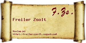 Freiler Zsolt névjegykártya